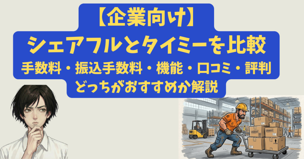 【企業向け】シェアフルとタイミーを比較｜手数料・振込手数料・機能の違いと口コミ・評判から導入するにはどっちがいいかおすすめを解説
